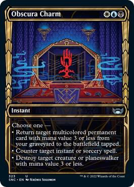 Obscura Charm (Showcase) 323 card from Streets of New Capenna