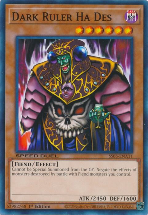 Dark Ruler Ha Des STP3-EN001 card from Speed Duel: Tournament Pack 3