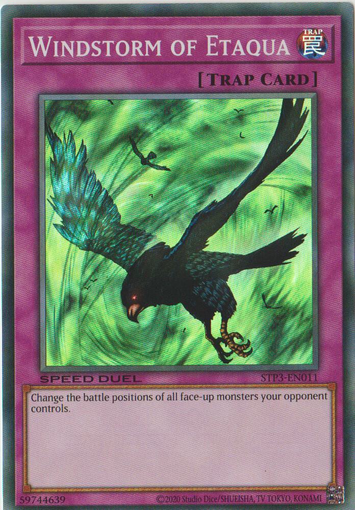 Windstorm of Etaqua STP3-EN011 card from Speed Duel: Tournament Pack 3