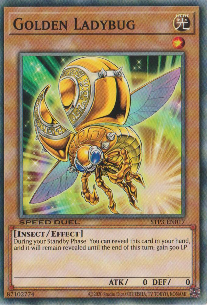Golden Ladybug STP3-EN017 card from Speed Duel: Tournament Pack 3