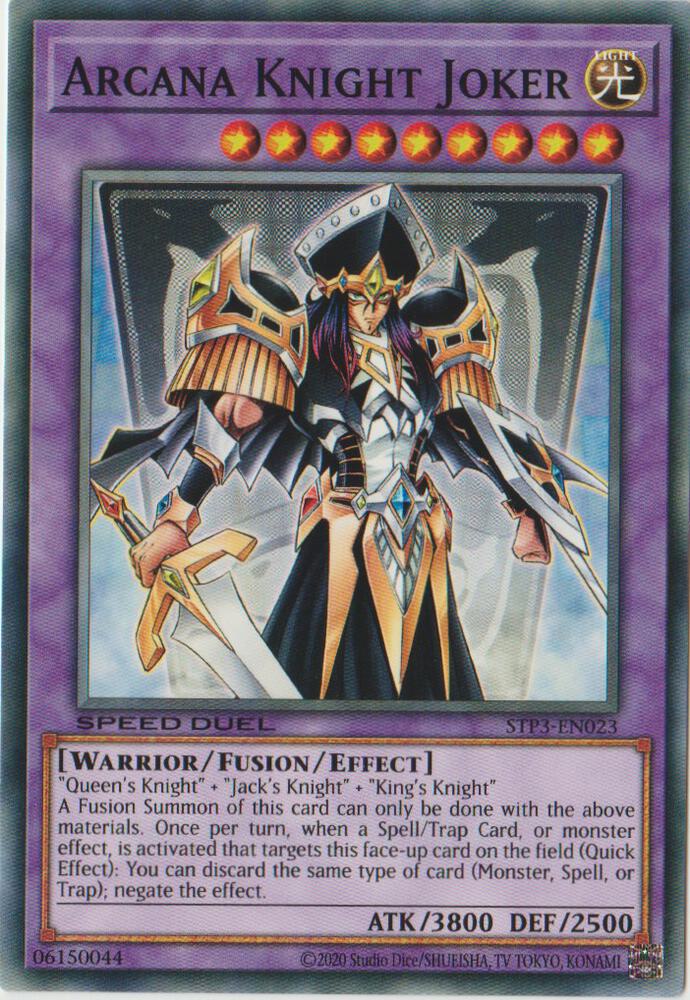 Arcana Knight Joker STP3-EN023 card from Speed Duel: Tournament Pack 3