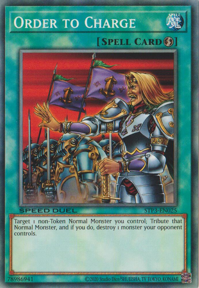 Order to Charge STP3-EN025 card from Speed Duel: Tournament Pack 3