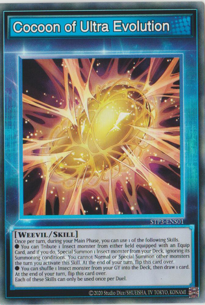 Cocoon of Ultra Evolution STP3-ENS01 card from Speed Duel: Tournament Pack 3