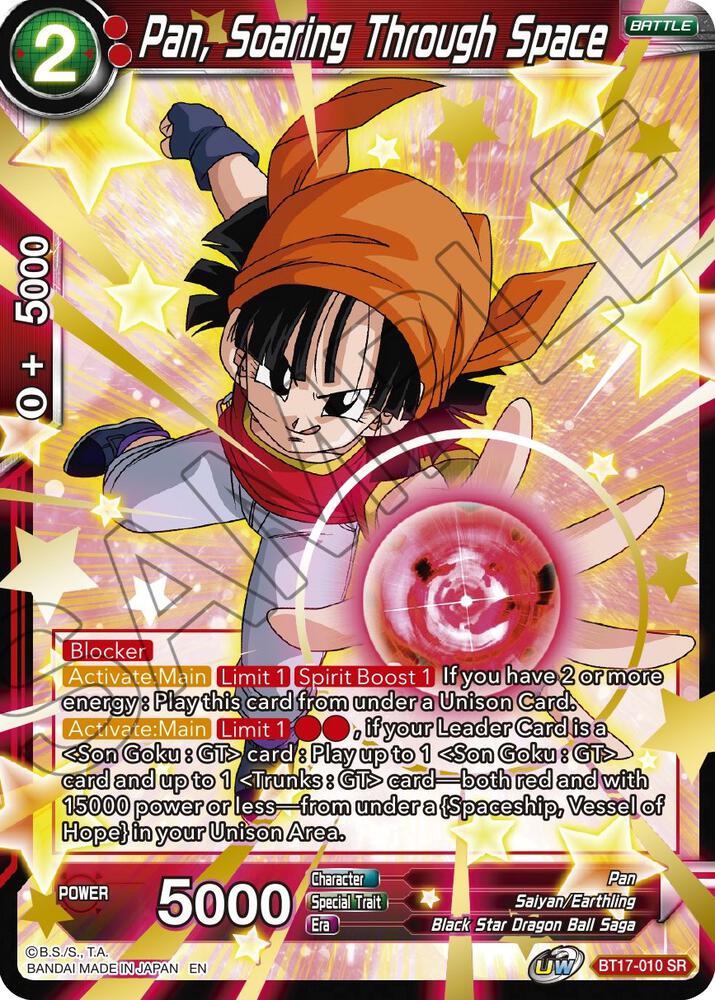Pan, Soaring Through Space BT17-010 card from Ultimate Squad
