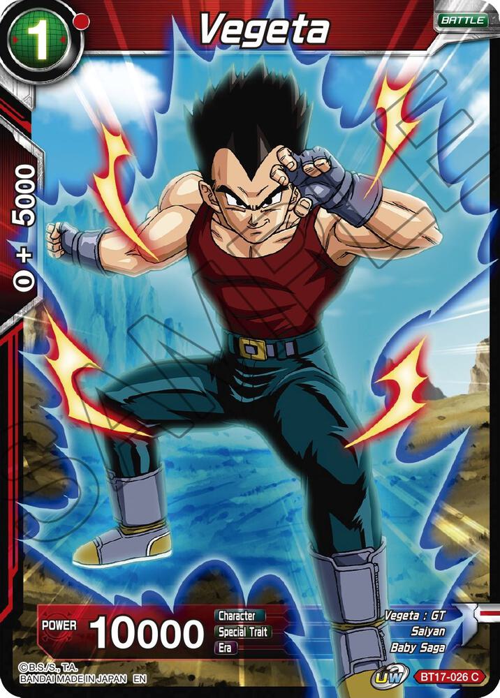 Vegeta BT17-026 card from Ultimate Squad
