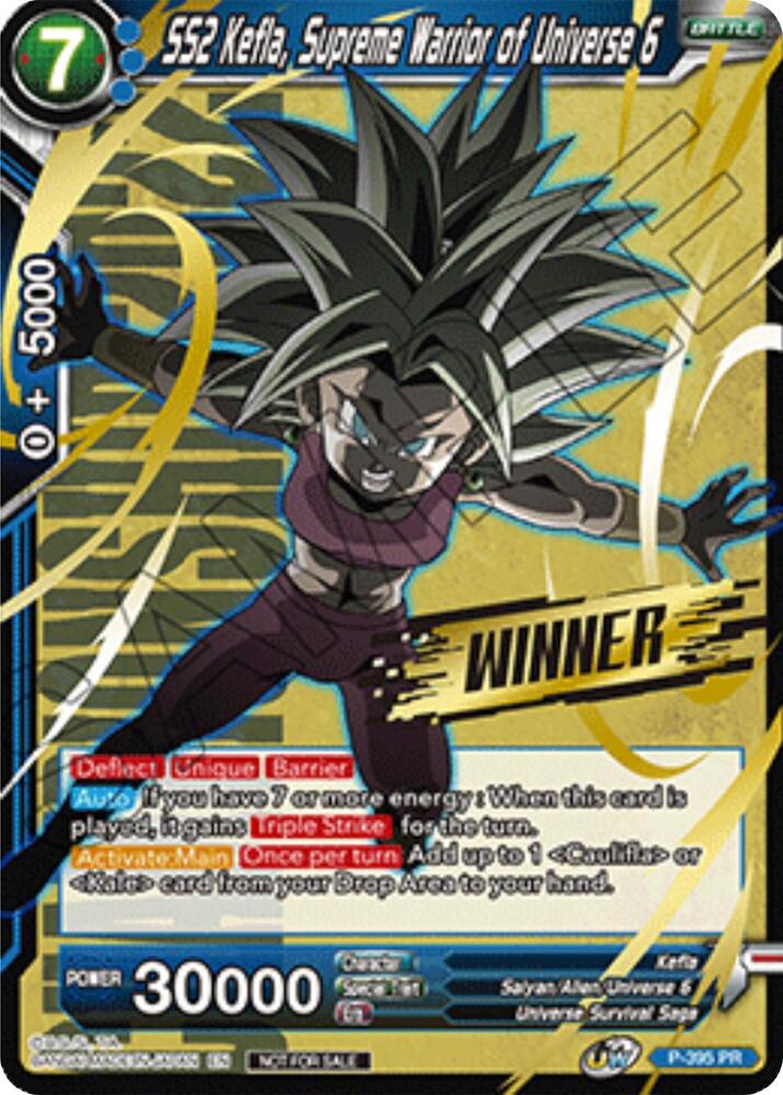 SS2 Kefla, Supreme Warrior of Universe 6 (Winner Stamped) (Championship Pack 2022 Vol.1) P-395 card from Promotion Cards