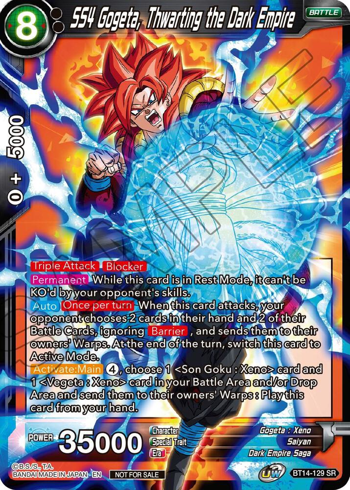 SS4 Gogeta, Thwarting the Dark Empire BT14-129 card from Promotion Cards
