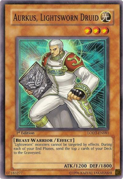 Aurkus, Lightsworn Druid LODT-EN081 card from Light of Destruction
