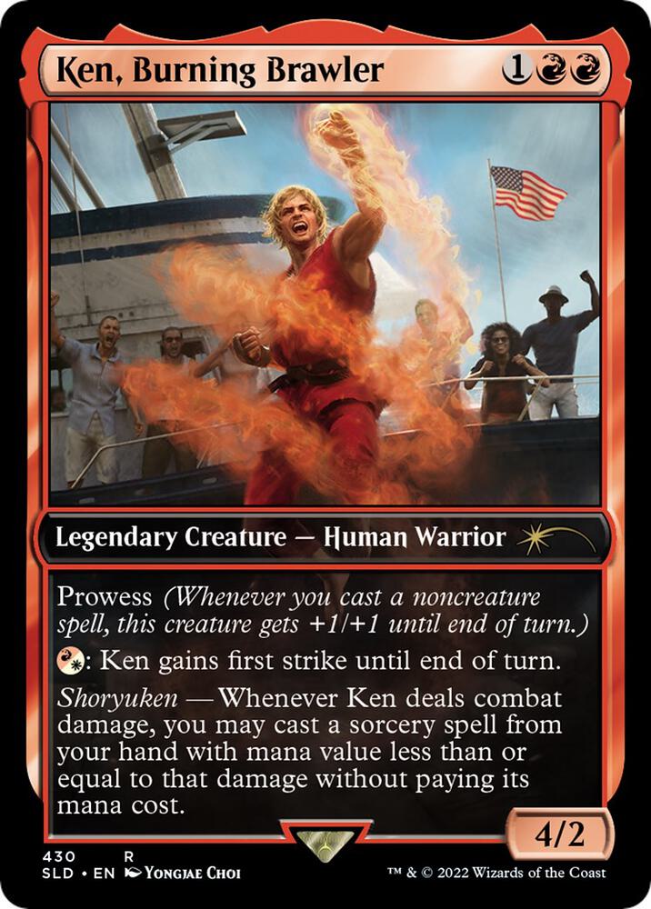 Ken, Burning Brawler 430 card from Secret Lair Drop Series