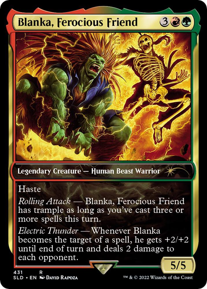 Blanka, Ferocious Friend 431 card from Secret Lair Drop Series