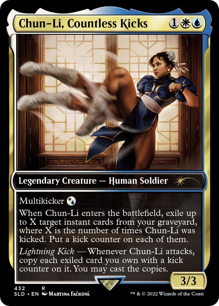 Chun-Li, Countless Kicks 432 card from Secret Lair Drop Series