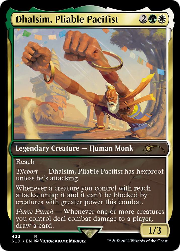 Dhalsim, Pliable Pacifist 433 card from Secret Lair Drop Series