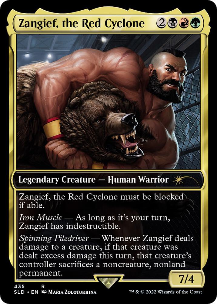 Zangief, the Red Cyclone 435 card from Secret Lair Drop Series