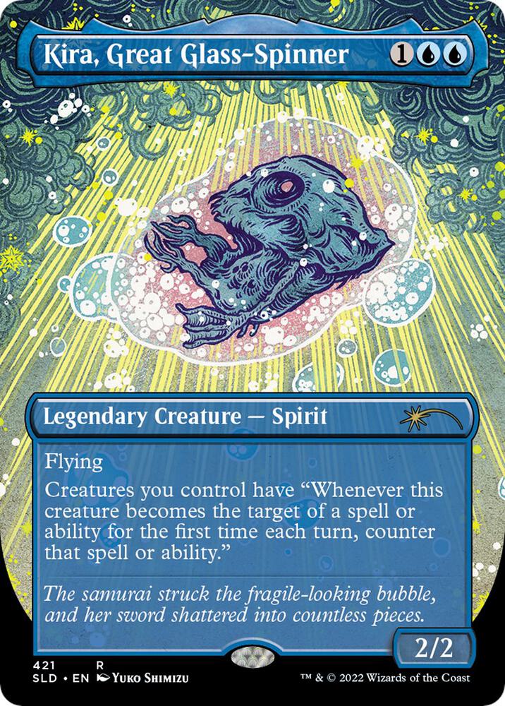 Kira, Great Glass-Spinner (Borderless) 421 card from Secret Lair Drop Series