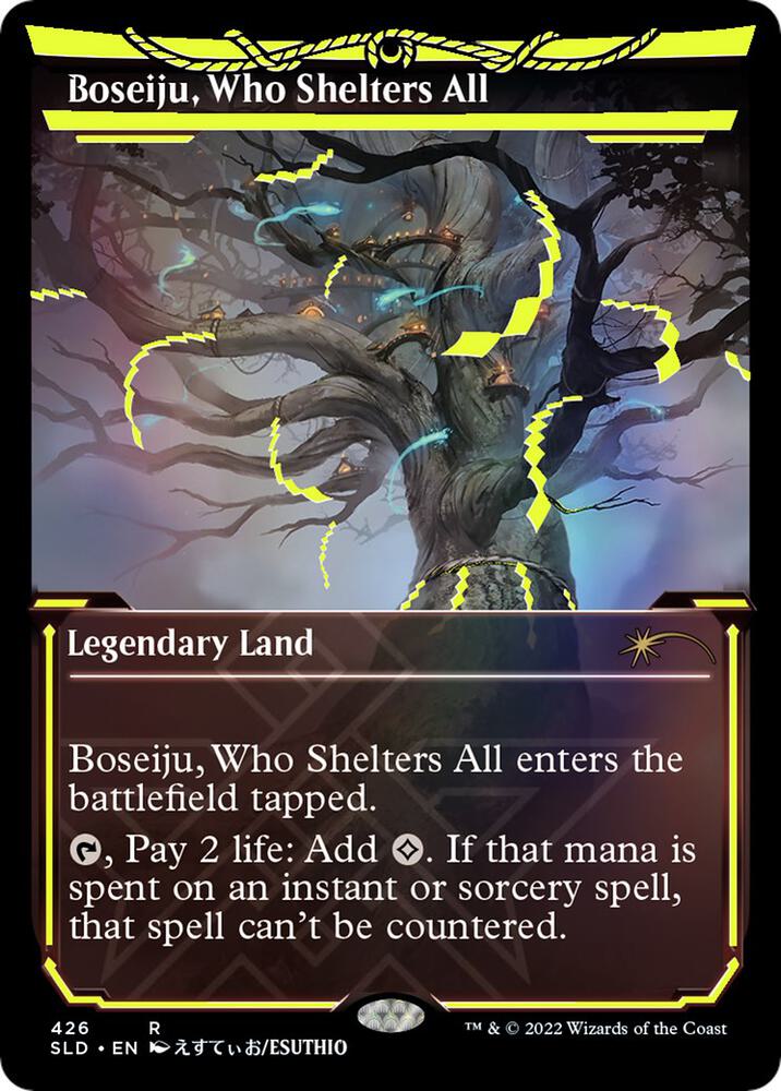 Boseiju, Who Shelters All (Neon Yellow) 426 card from Secret Lair Drop Series