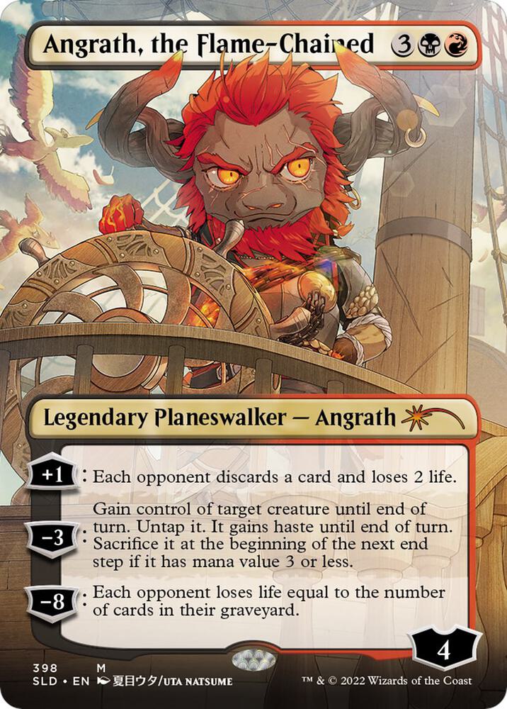 Angrath, the Flame-Chained (Borderless) 398 card from Secret Lair Drop Series