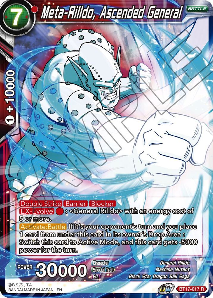 Meta-Rilldo, Ascended General BT17-017 card from Ultimate Squad