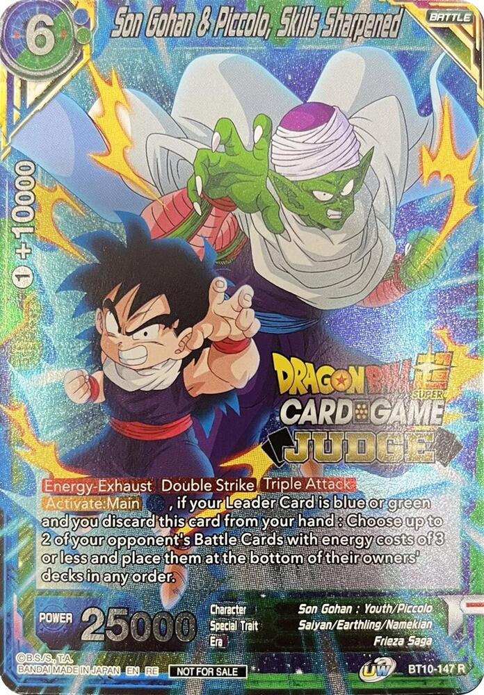 Son Gohan & Piccolo, Skills Sharpened (Judge Pack Vol.11) BT10-147 card from Tournament Promotion Cards