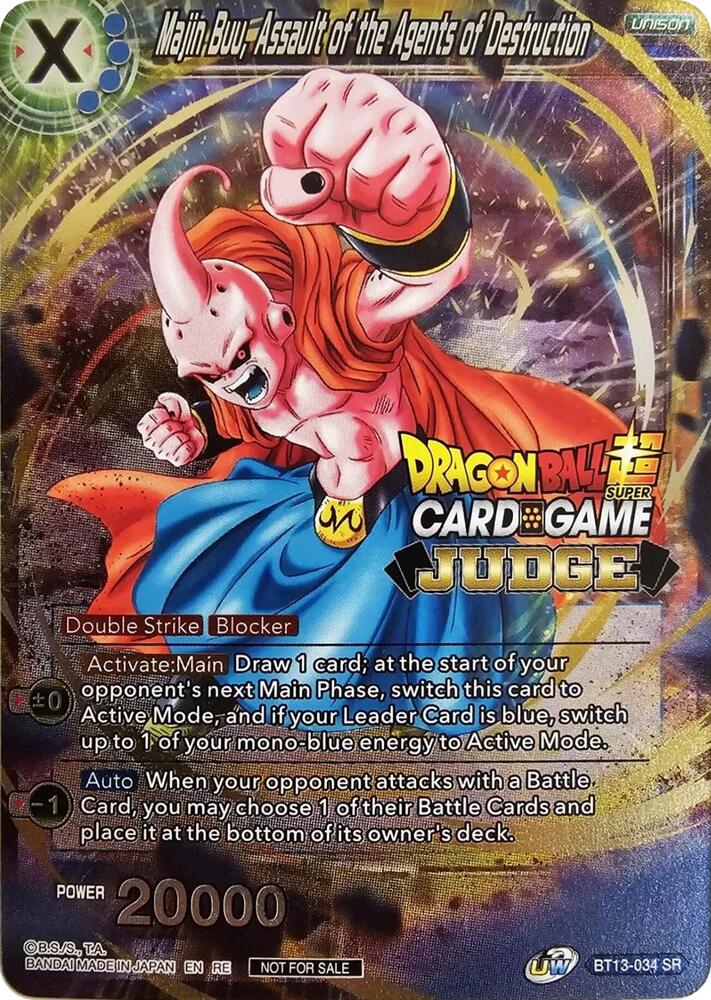 Majin Buu, Assault of the Agents of Destruction (Judge Pack Vol.11) BT13-034 card from Tournament Promotion Cards