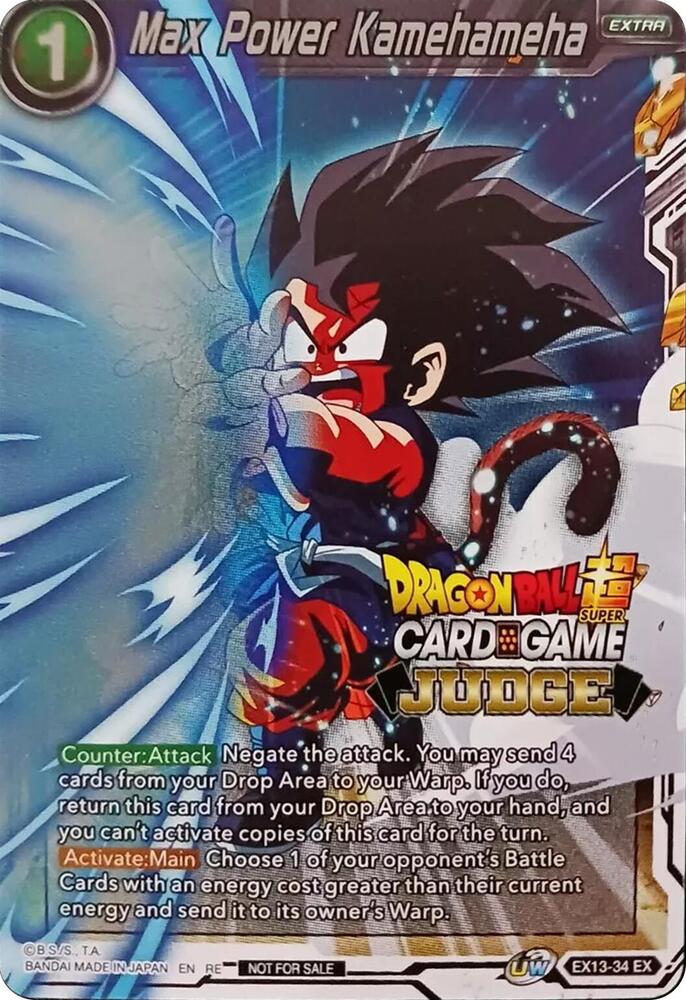 Max Power Kamehameha (Judge Pack Vol.11) EX13-34 card from Tournament Promotion Cards