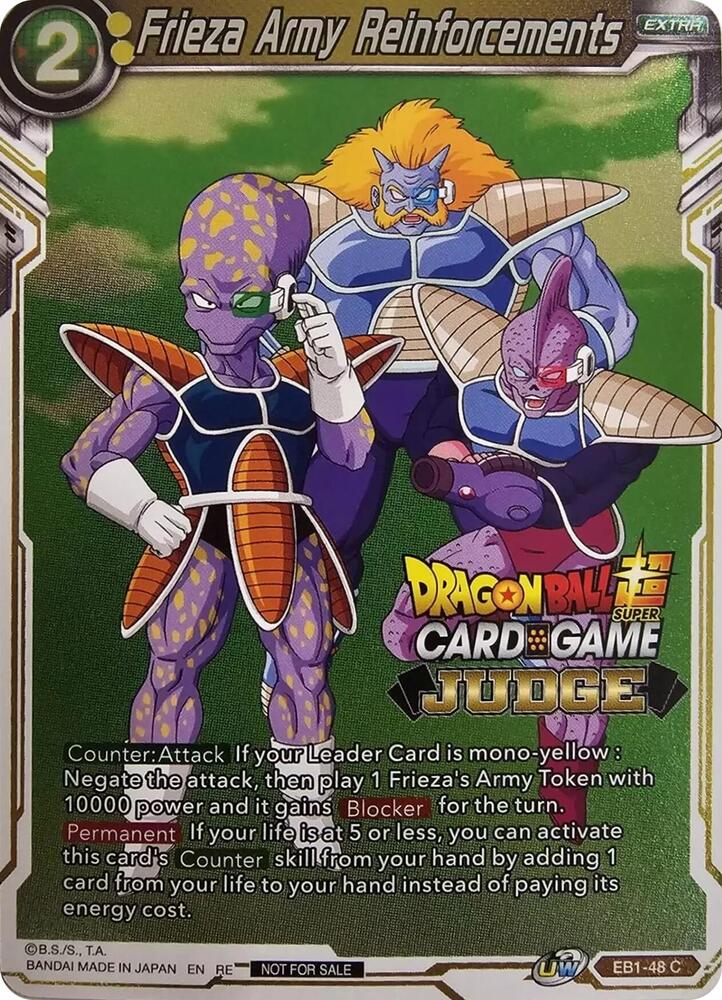 Frieza Army Reinforcements (Judge Pack Vol.11) EB1-48 card from Tournament Promotion Cards