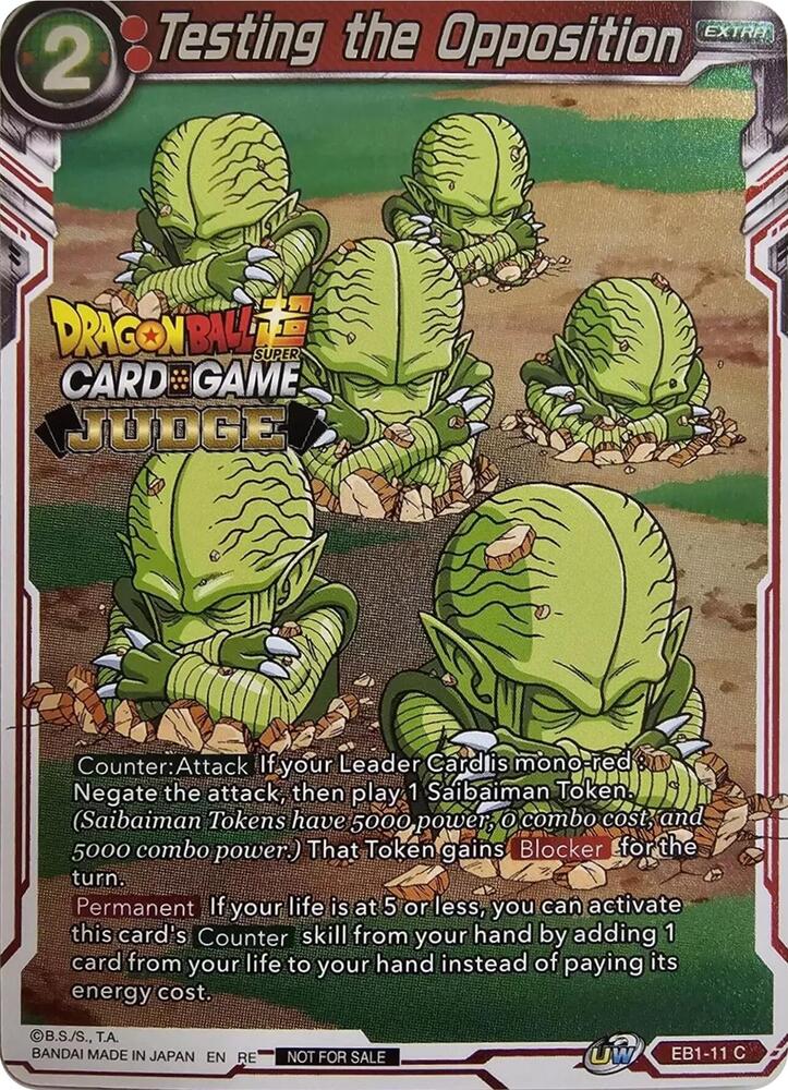 Testing the Opposition (Judge Pack Vol.11) EB1-11 card from Tournament Promotion Cards