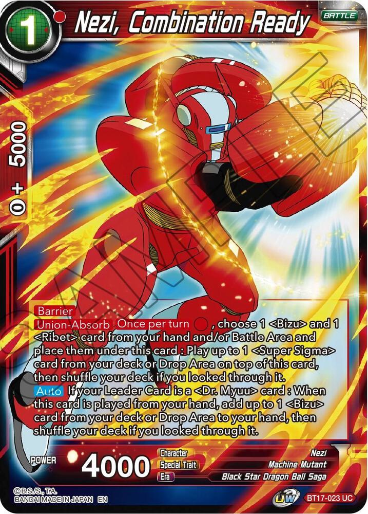 Nezi, Combination Ready BT17-023 card from Ultimate Squad