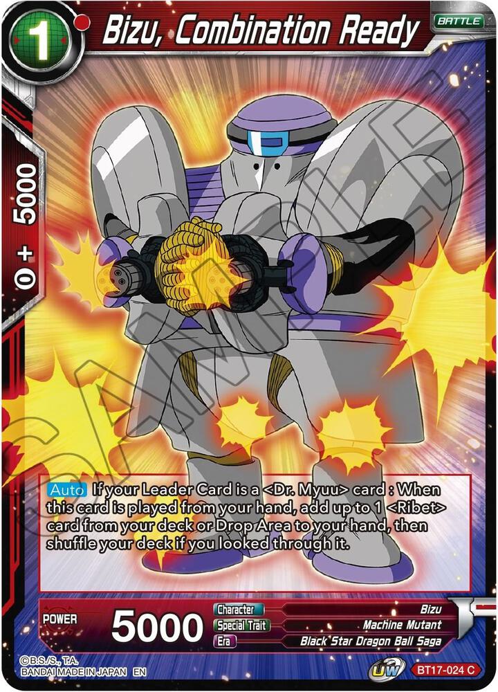 Bizu, Combination Ready BT17-024 card from Ultimate Squad