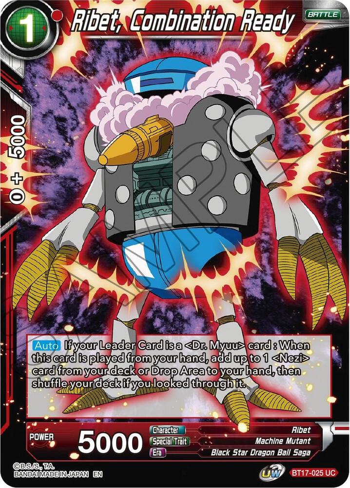 Ribet, Combination Ready BT17-025 card from Ultimate Squad