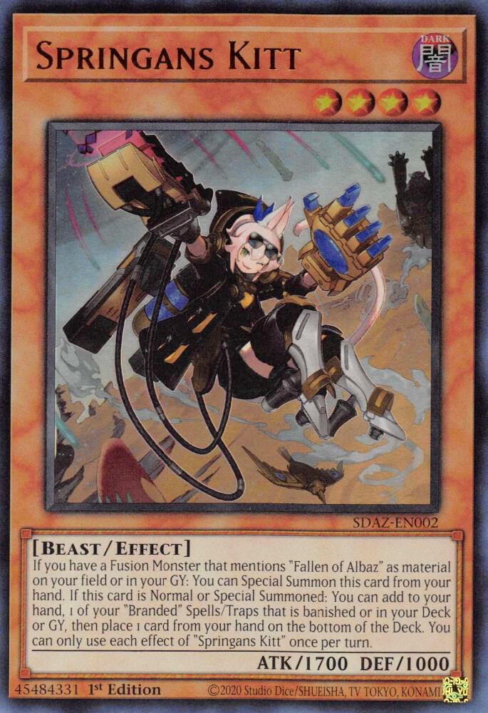 Springans Kitt SDAZ-EN002 card from Structure Deck: Albaz Strike