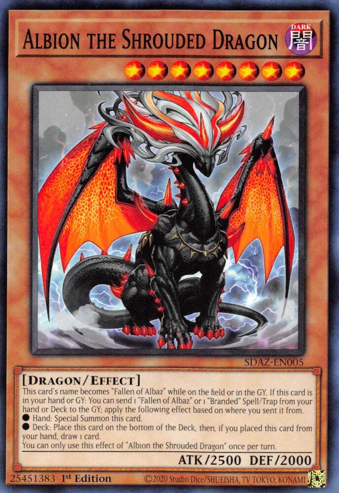 Albion the Shrouded Dragon SDAZ-EN005 card from Structure Deck: Albaz Strike