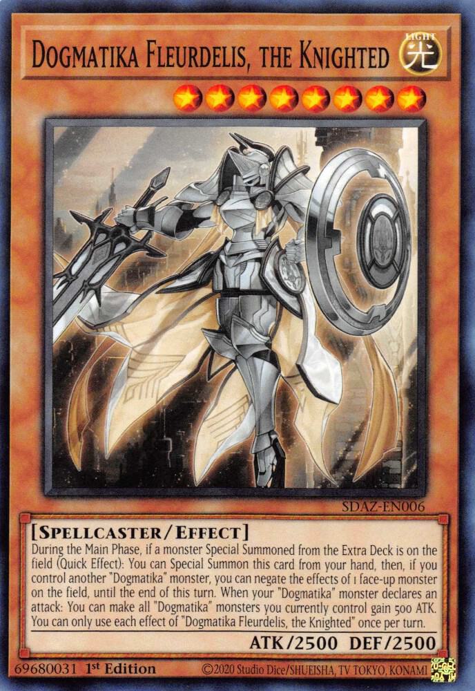 Dogmatika Fleurdelis, the Knighted SDAZ-EN006 card from Structure Deck: Albaz Strike