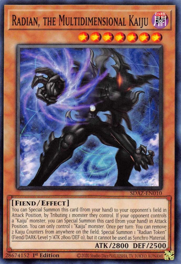 Radian, the Multidimensional Kaiju SDAZ-EN010 card from Structure Deck: Albaz Strike