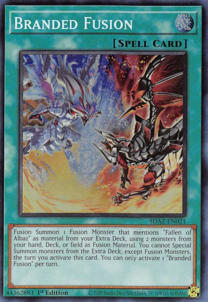 Branded Fusion SDAZ-EN021 card from Structure Deck: Albaz Strike