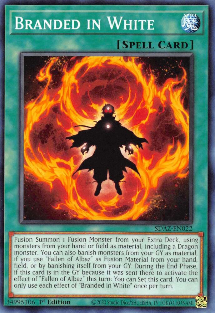 Branded in White SDAZ-EN022 card from Structure Deck: Albaz Strike