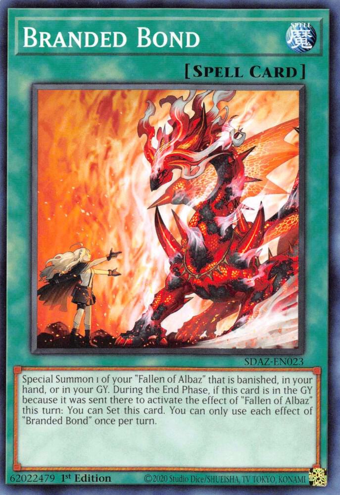 Branded Bond SDAZ-EN023 card from Structure Deck: Albaz Strike