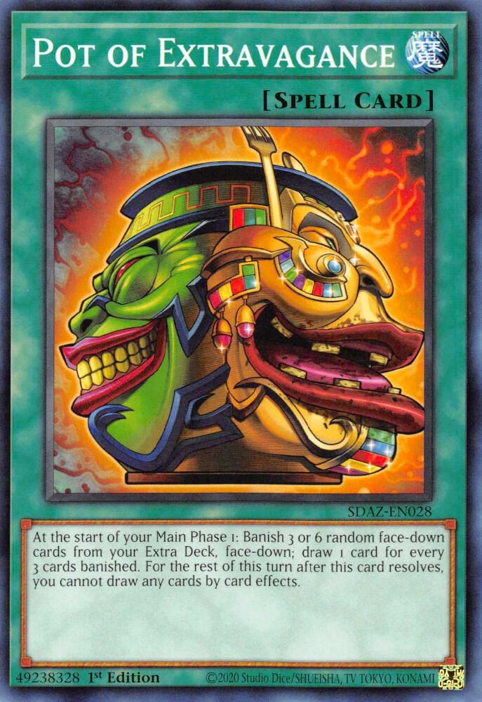 Pot of Extravagance SDAZ-EN028 card from Structure Deck: Albaz Strike