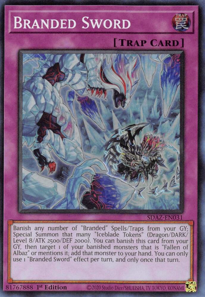 Branded Sword SDAZ-EN031 card from Structure Deck: Albaz Strike