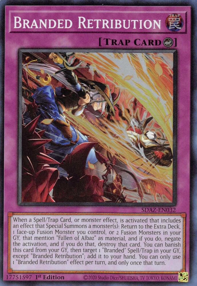 Branded Retribution SDAZ-EN032 card from Structure Deck: Albaz Strike