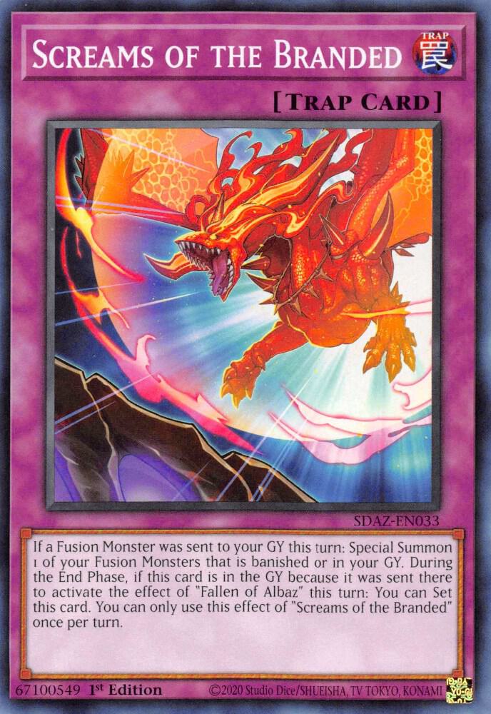 Screams of the Branded SDAZ-EN033 card from Structure Deck: Albaz Strike