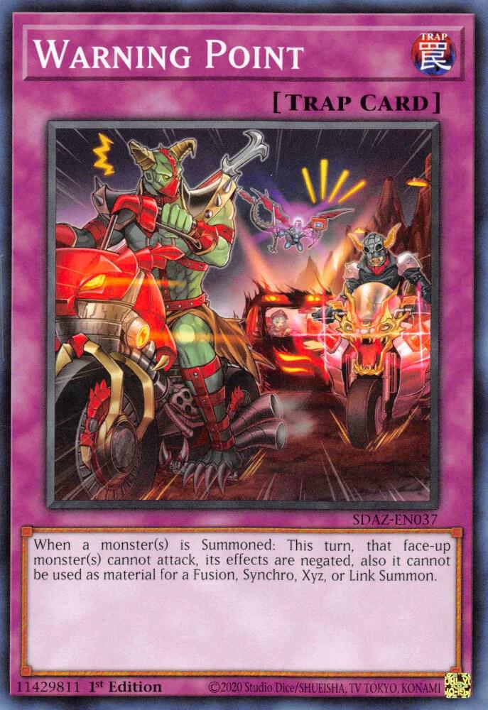 Warning Point SDAZ-EN037 card from Structure Deck: Albaz Strike
