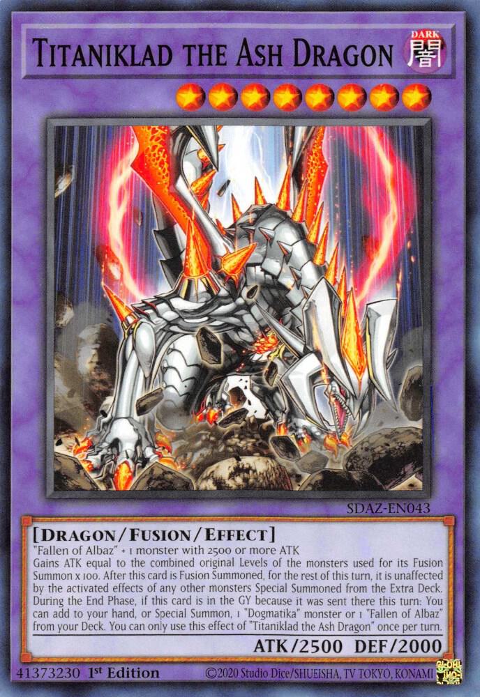 Titaniklad the Ash Dragon SDAZ-EN043 card from Structure Deck: Albaz Strike