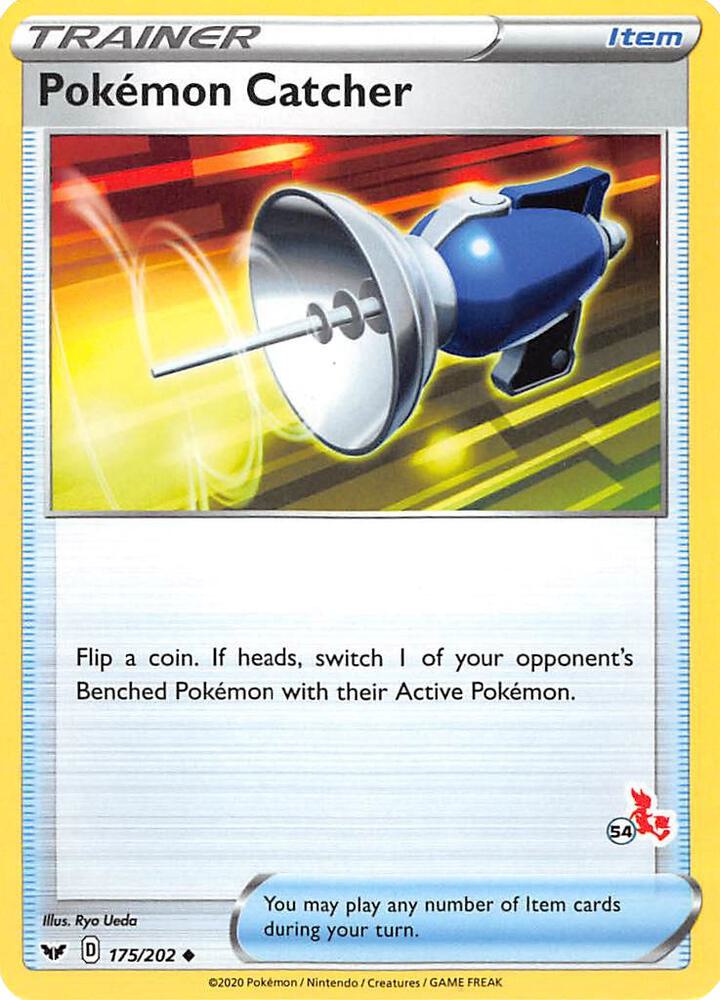 Pokemon Catcher (#54 Cinderace Stamped) 175/202 card from Battle Academy 2022