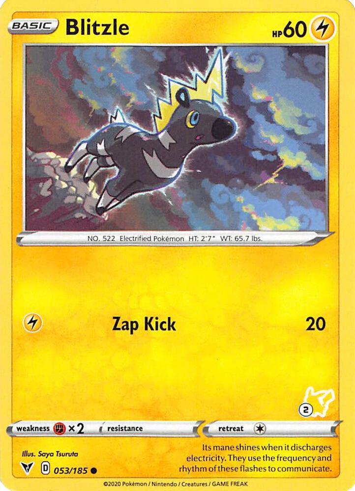 Blitzle (#2 Pikachu Stamped) 053/185 card from Battle Academy 2022