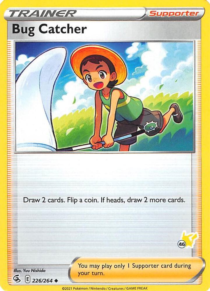 Bug Catcher (#46 Pikachu Stamped) 226/264 card from Battle Academy 2022