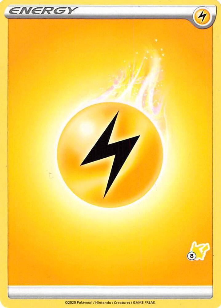 Lightning Energy (#8 Pikachu Stamped) card from Battle Academy 2022