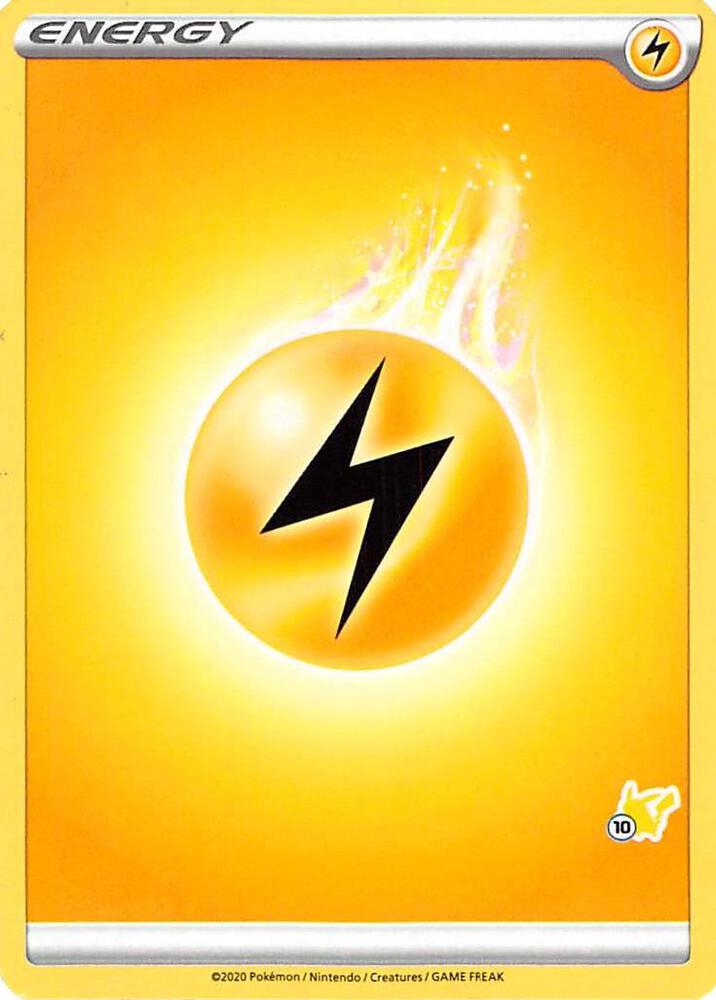 Lightning Energy (#10 Pikachu Stamped) card from Battle Academy 2022