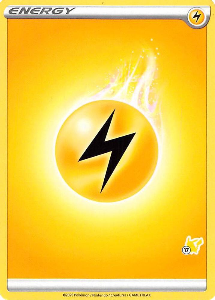 Lightning Energy (#17 Pikachu Stamped) card from Battle Academy 2022
