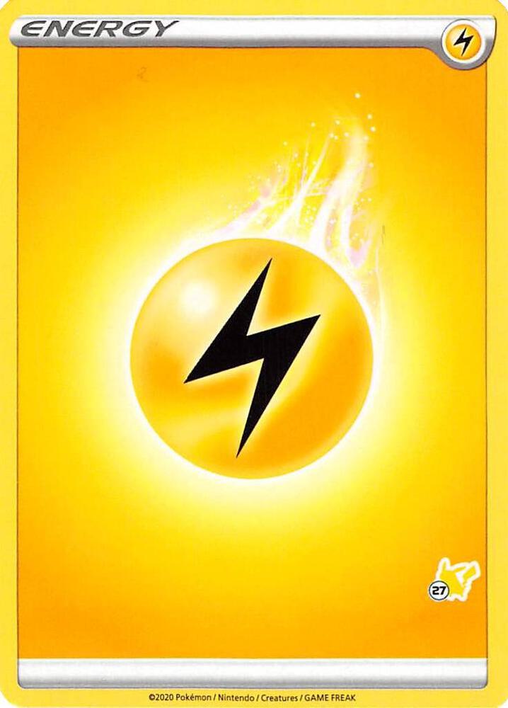 Lightning Energy (#27 Pikachu Stamped) card from Battle Academy 2022