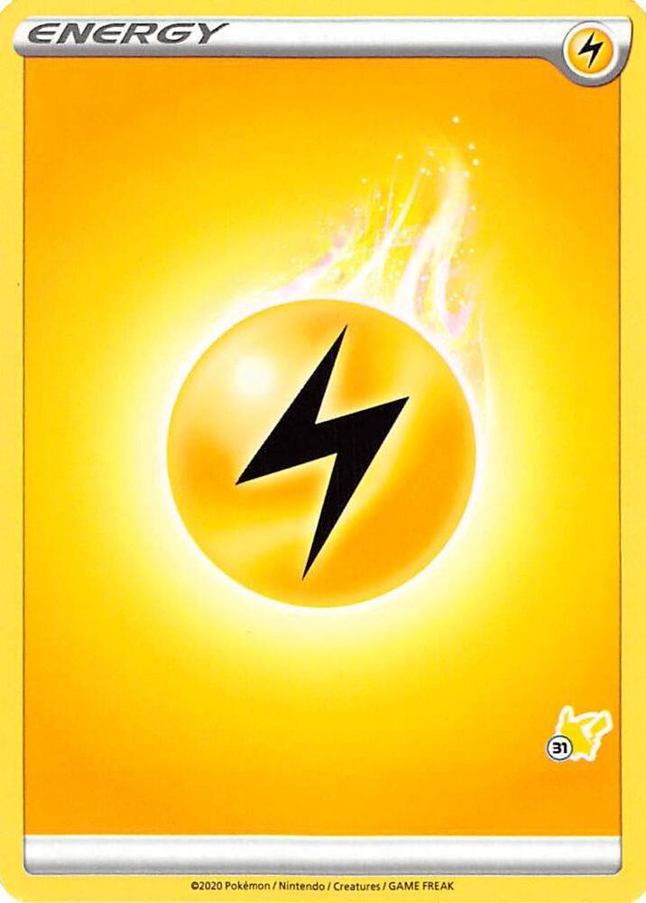 Lightning Energy (#31 Pikachu Stamped) card from Battle Academy 2022